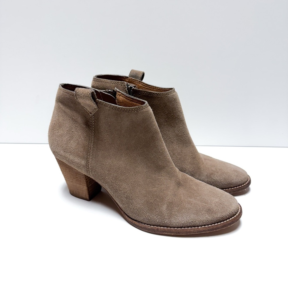 Madewell The Billie Tan Suede Ankle Boots